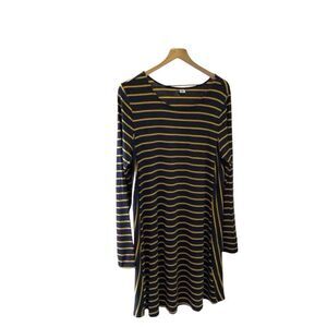 Old Navy Swing Dress Striped Long Sleeve‎ Casual Comfy Everyday XL